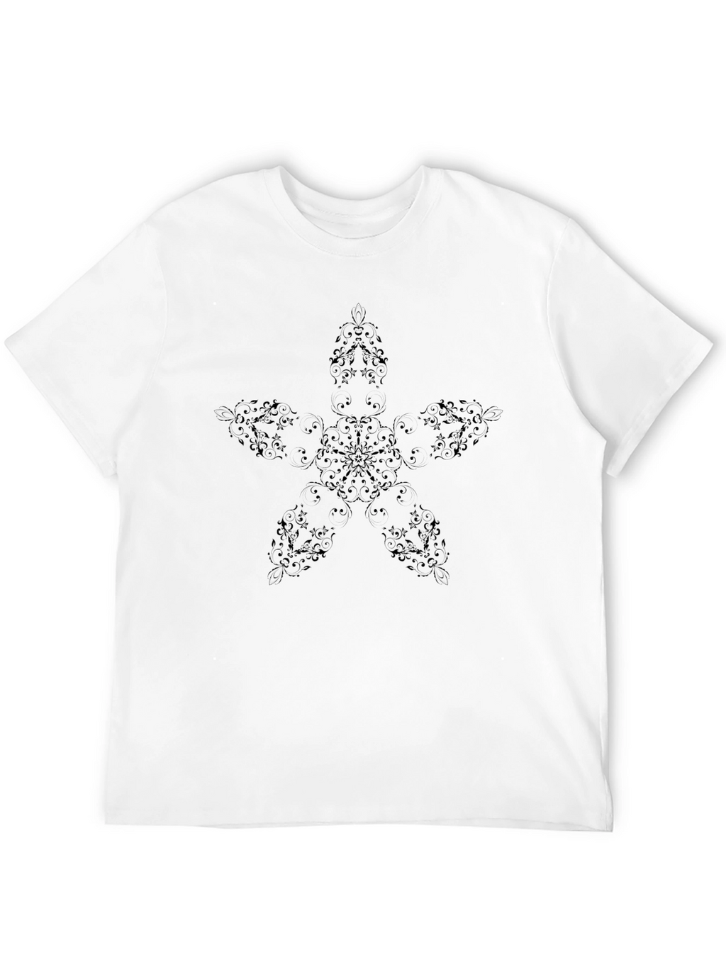 Black Starburst Graphic Tee - Mens Casual Shirt