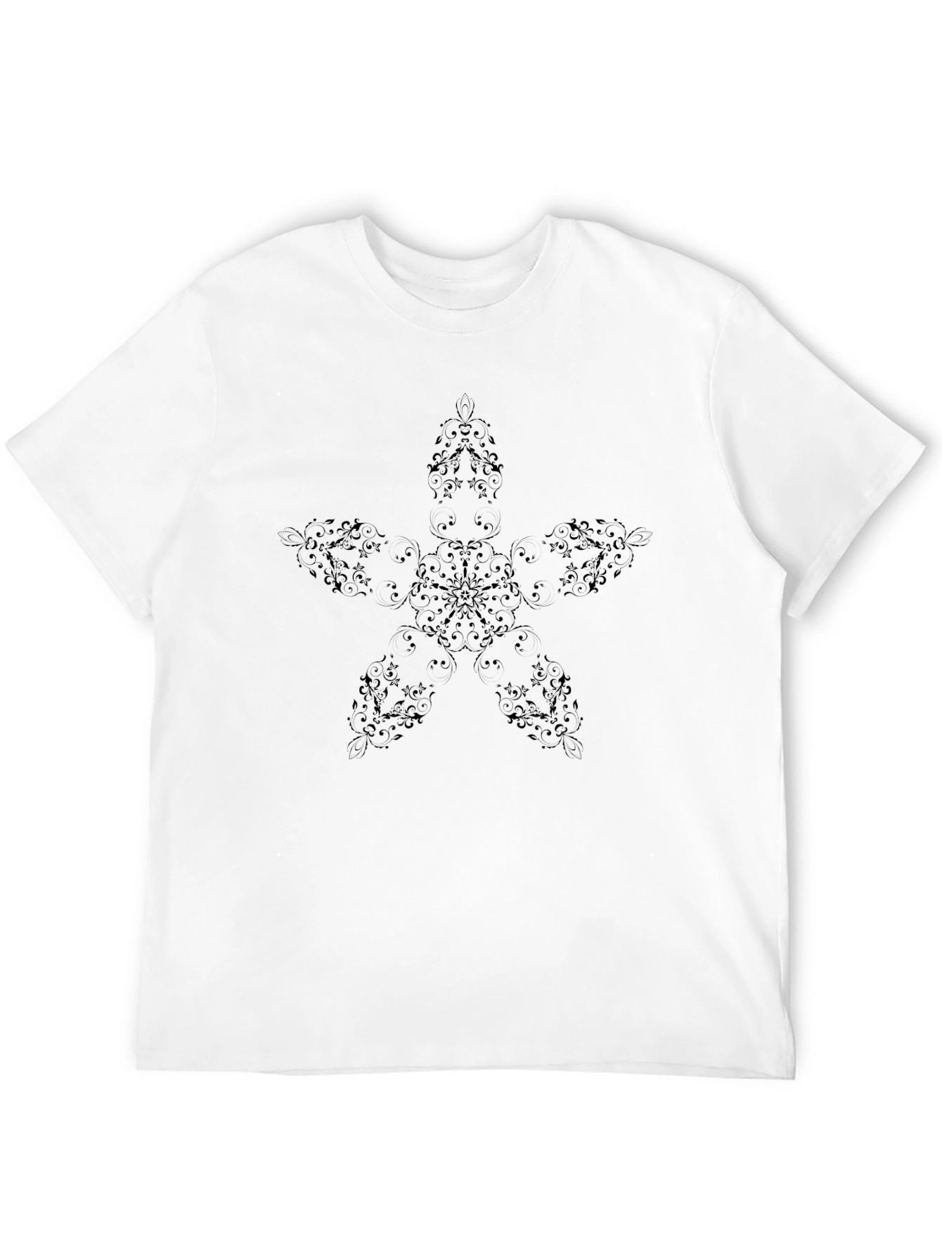 Black Starburst Graphic Tee - Mens Casual Shirt
