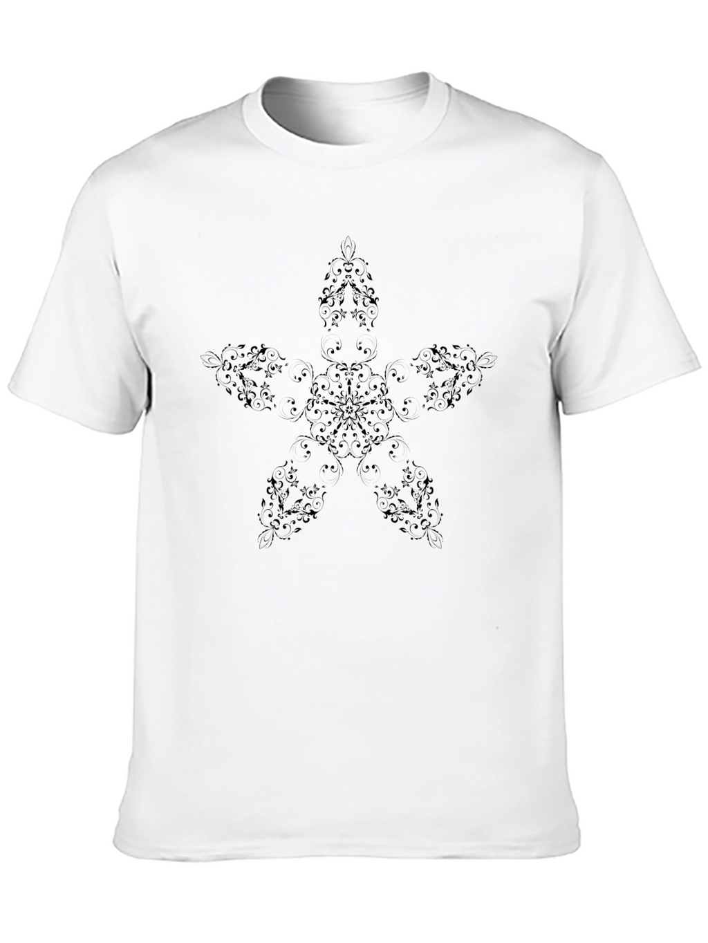Black Starburst Graphic Tee - Mens Casual Shirt