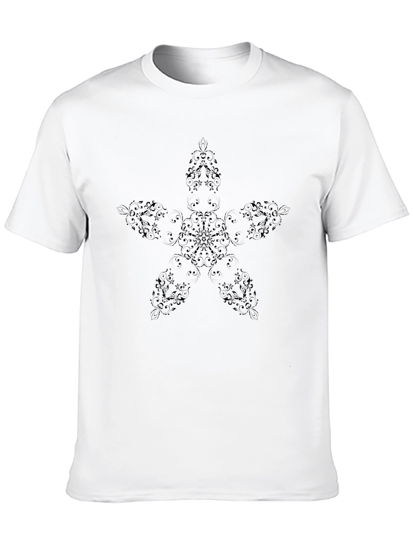 Black Starburst Graphic Tee - Mens Casual Shirt