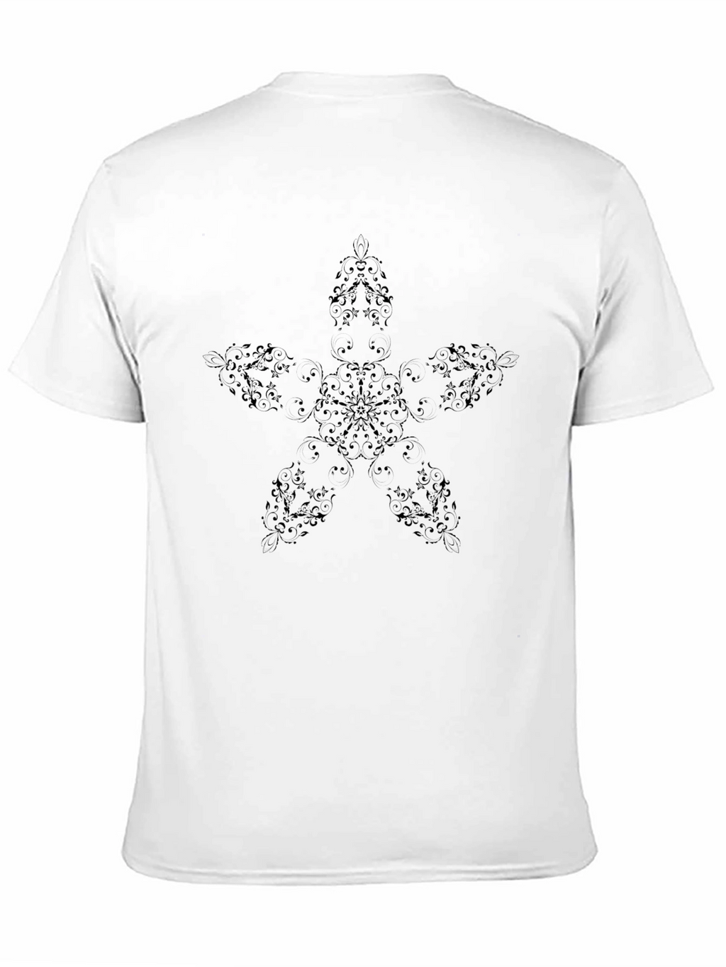 Black Starburst Graphic Tee - Mens Casual Shirt