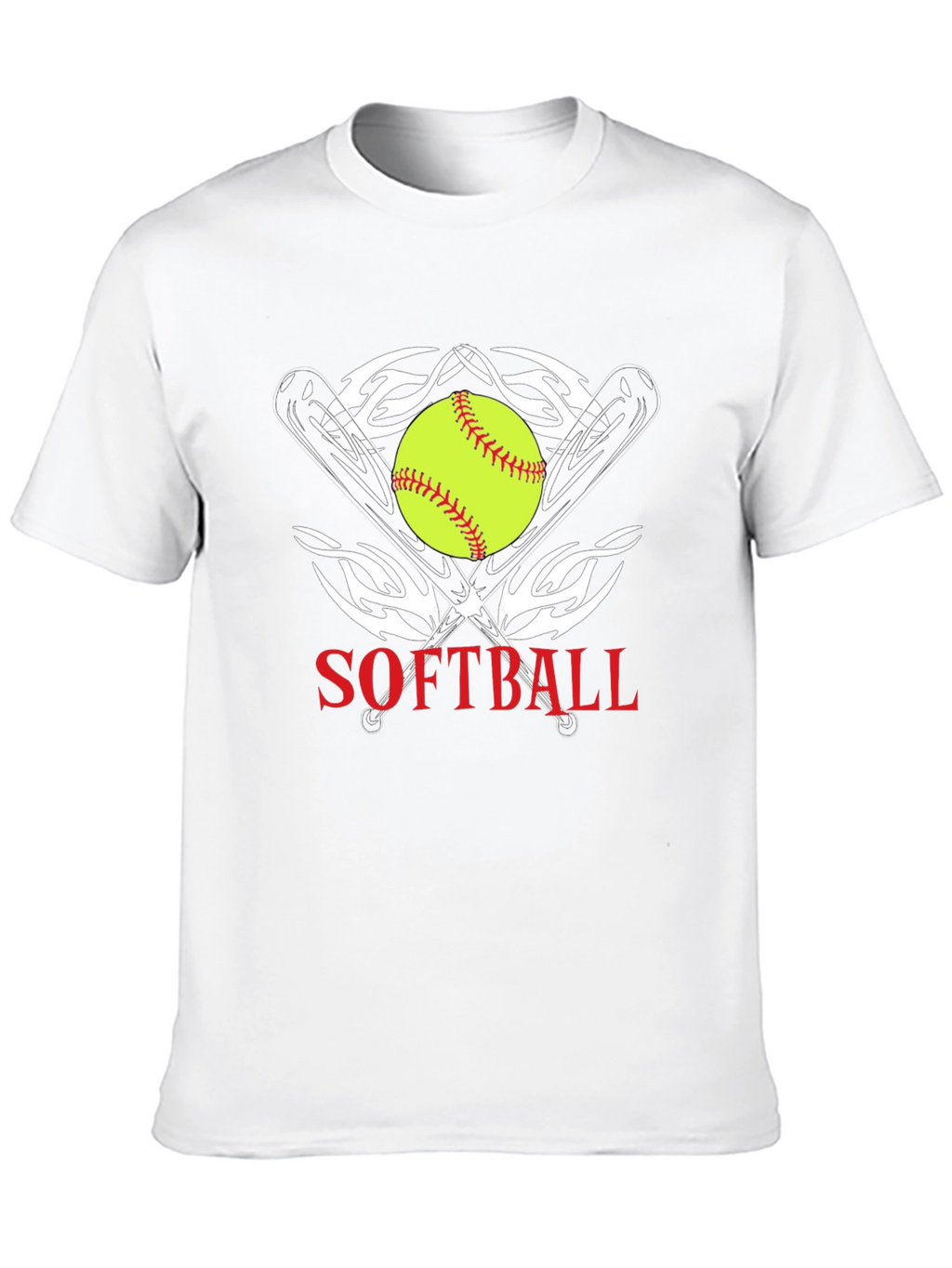 Softball Graphic Tee - Black Cotton