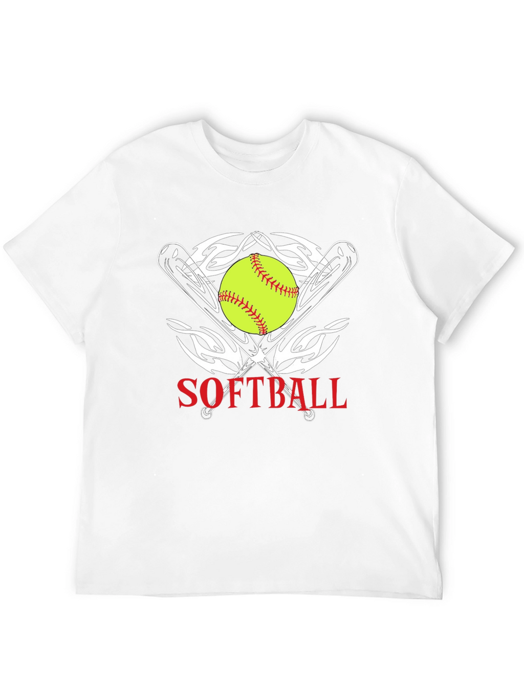 Softball Graphic Tee - Black Cotton