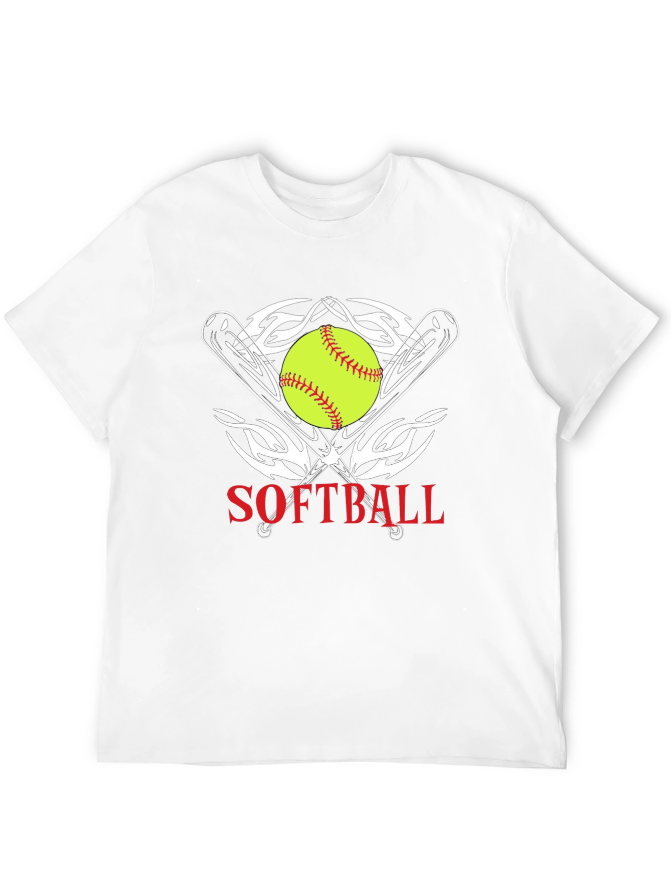 Softball Graphic Tee - Black Cotton