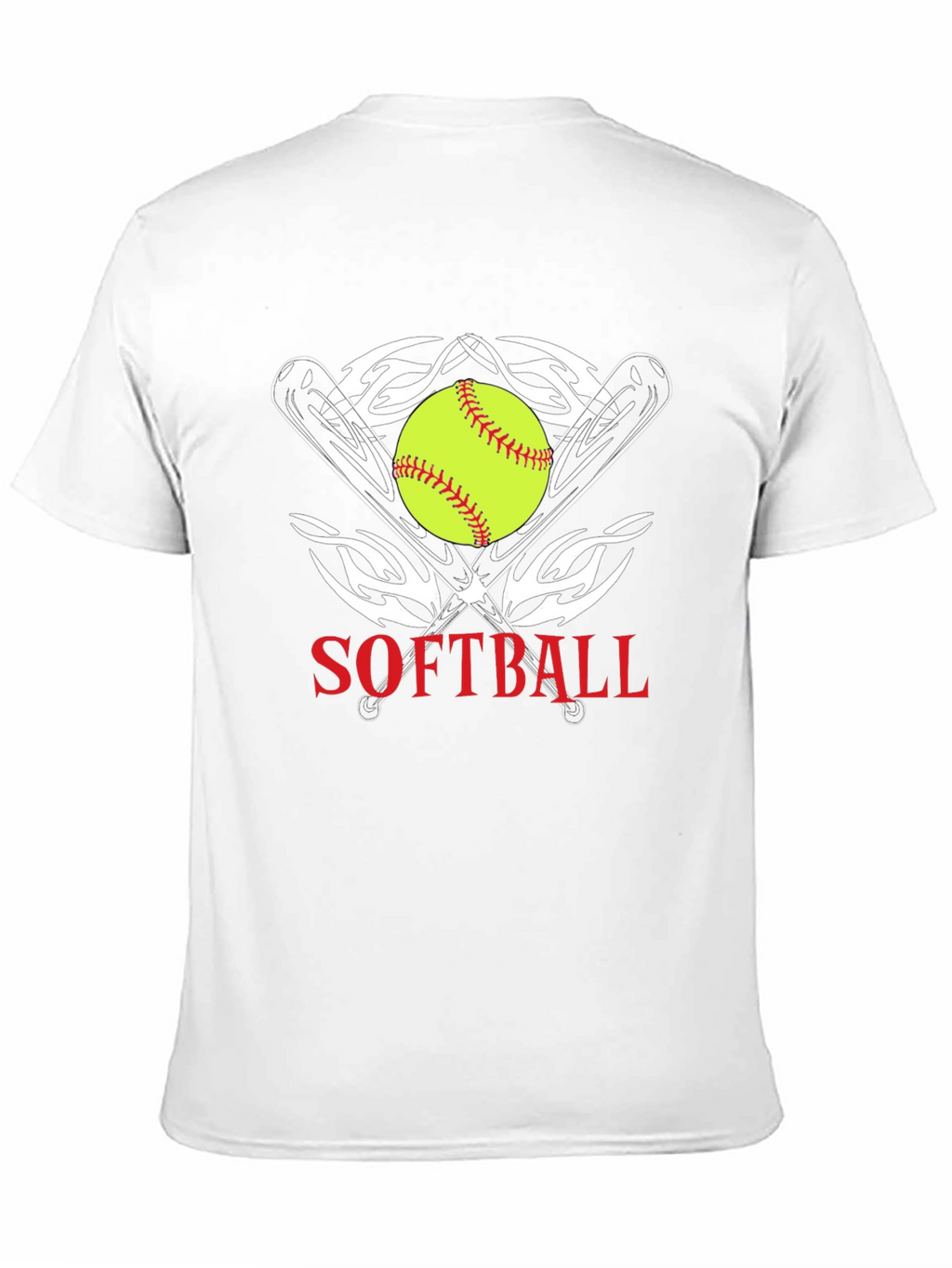 Softball Graphic Tee - Black Cotton