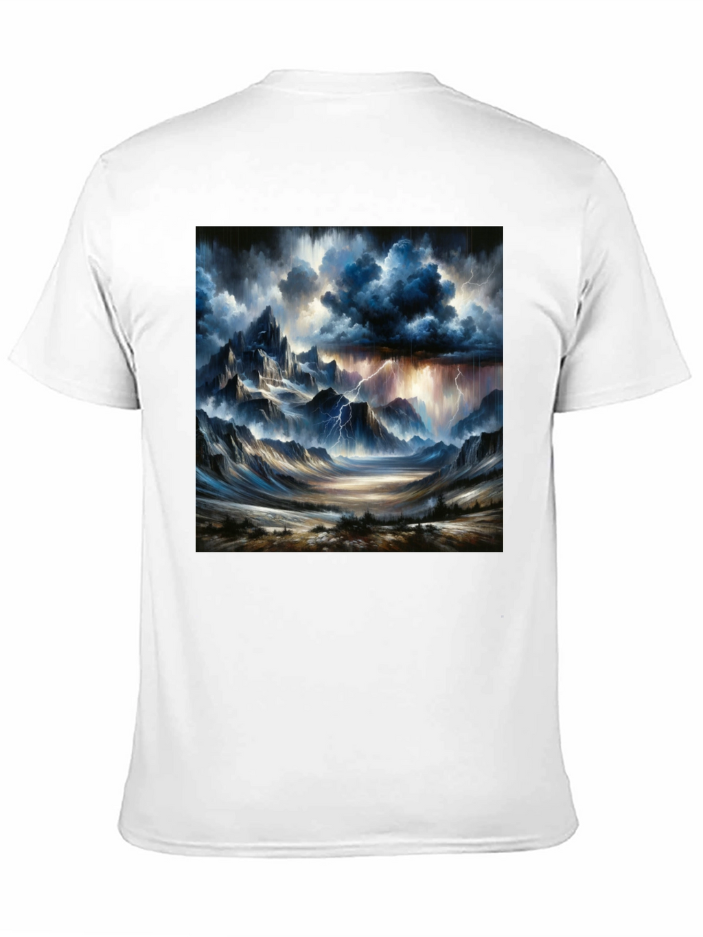 Stormy Mountain Graphic Tee - Black