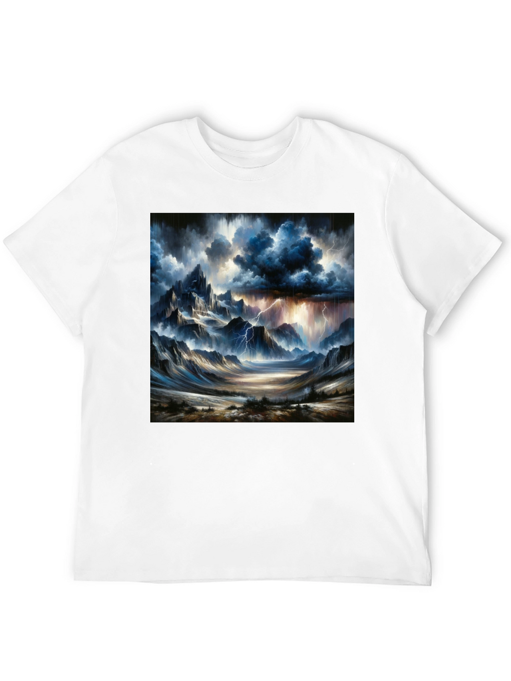 Stormy Mountain Graphic Tee - Black