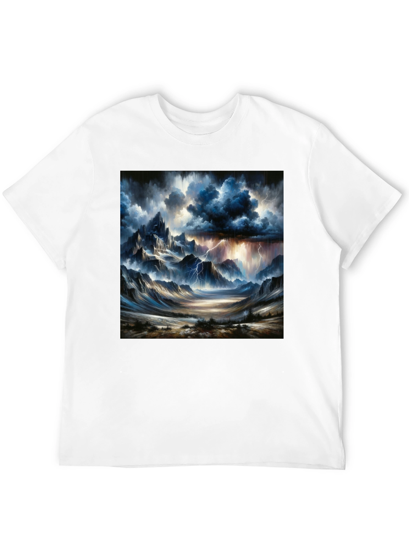 Stormy Mountain Graphic Tee - Black