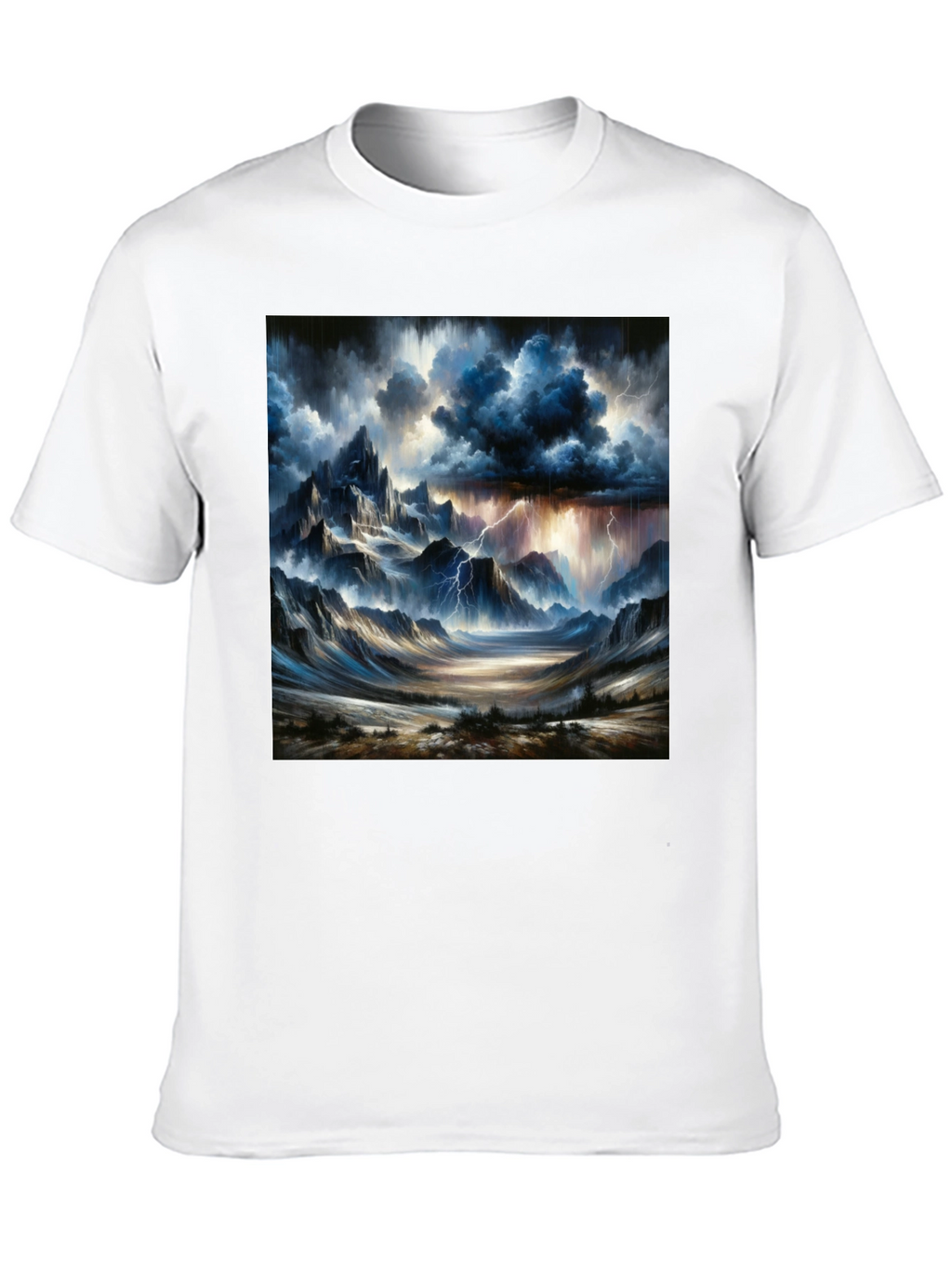 Stormy Mountain Graphic Tee - Black