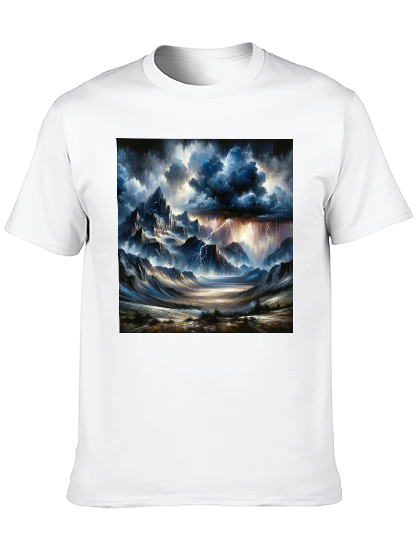 Stormy Mountain Graphic Tee - Black