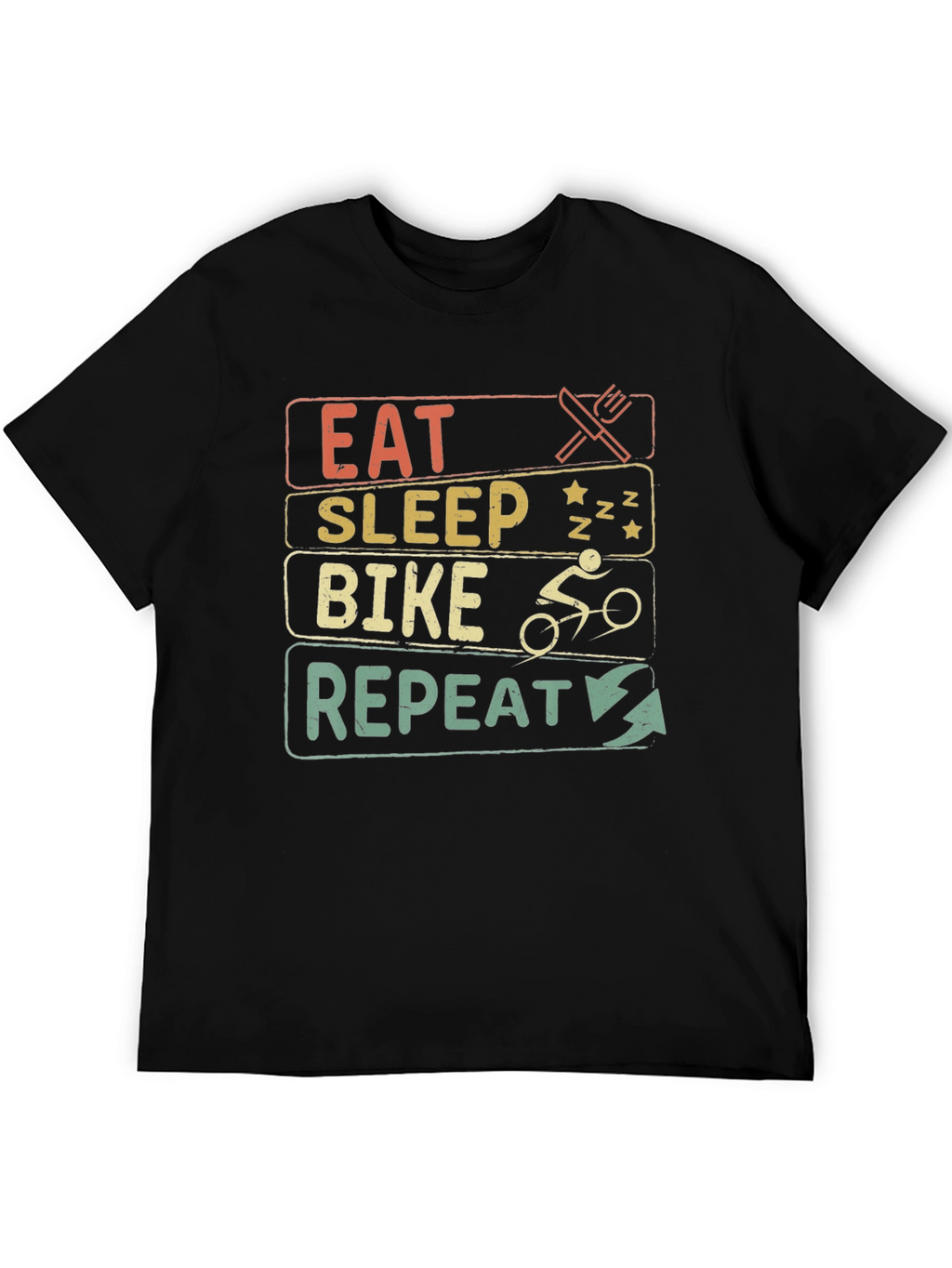 Eat Sleep Bike Repeat Graphic T-Shirt