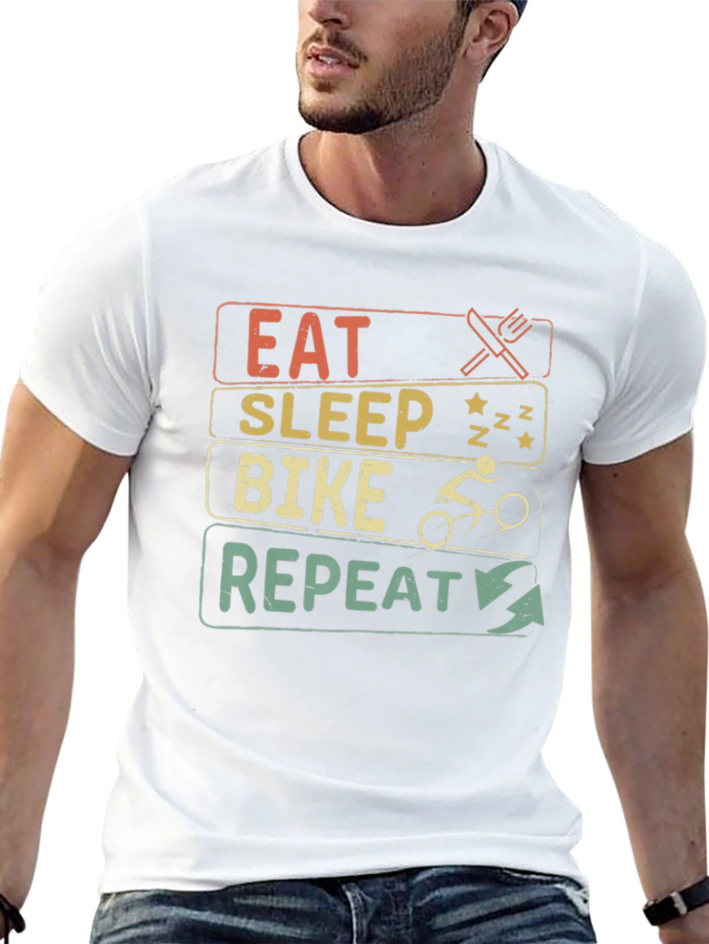 Eat Sleep Bike Repeat Graphic T-Shirt