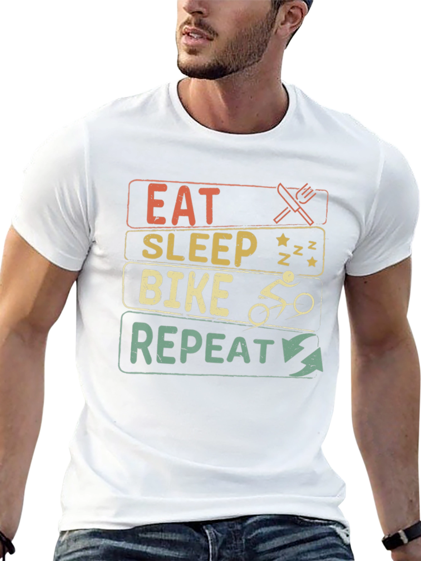 Eat Sleep Bike Repeat Graphic T-Shirt