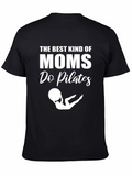Pilates Mom Graphic Tee - Black T-Shirt