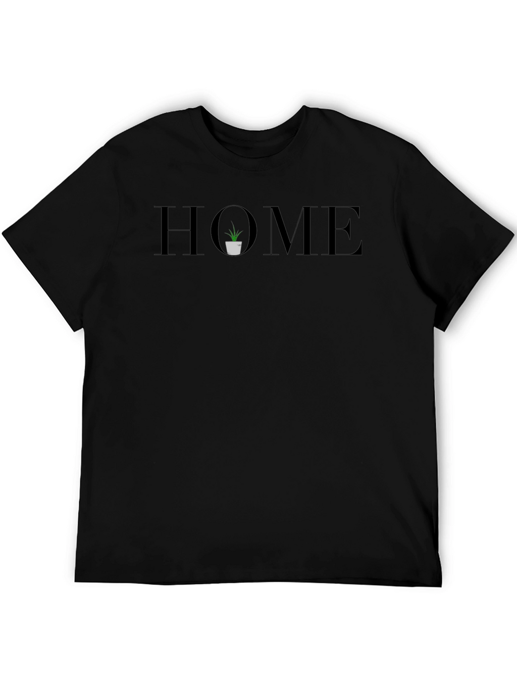 Stylish Home Graphic Black T-Shirt