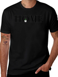 Stylish Home Graphic Black T-Shirt