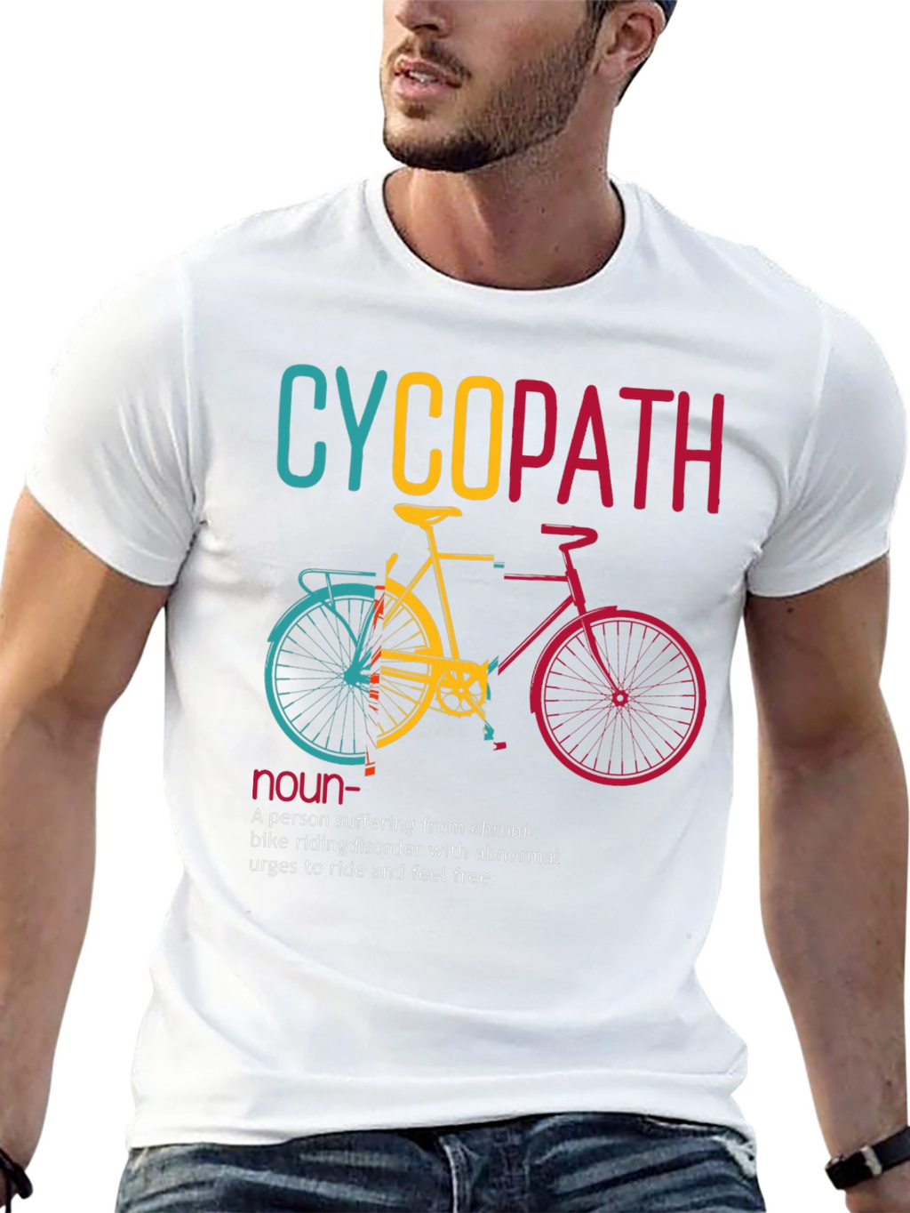 Cyclopath Bike Lover Humor Graphic T-Shirt