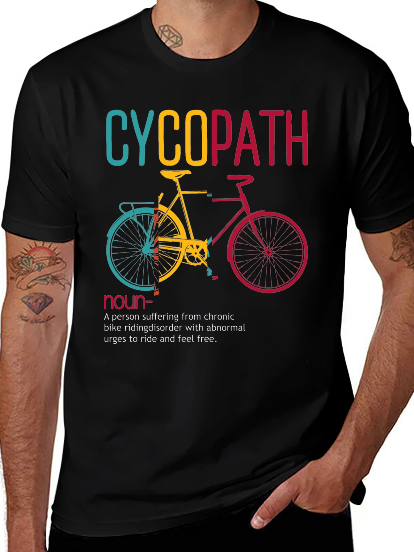 Cyclopath Bike Lover Humor Graphic T-Shirt