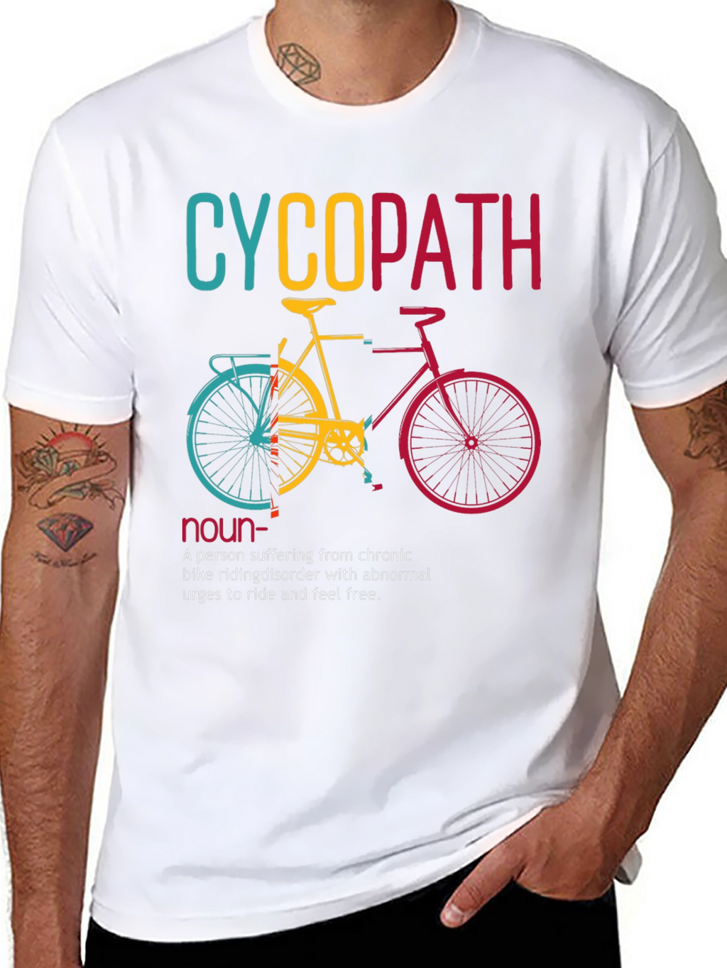 Cyclopath Bike Lover Humor Graphic T-Shirt