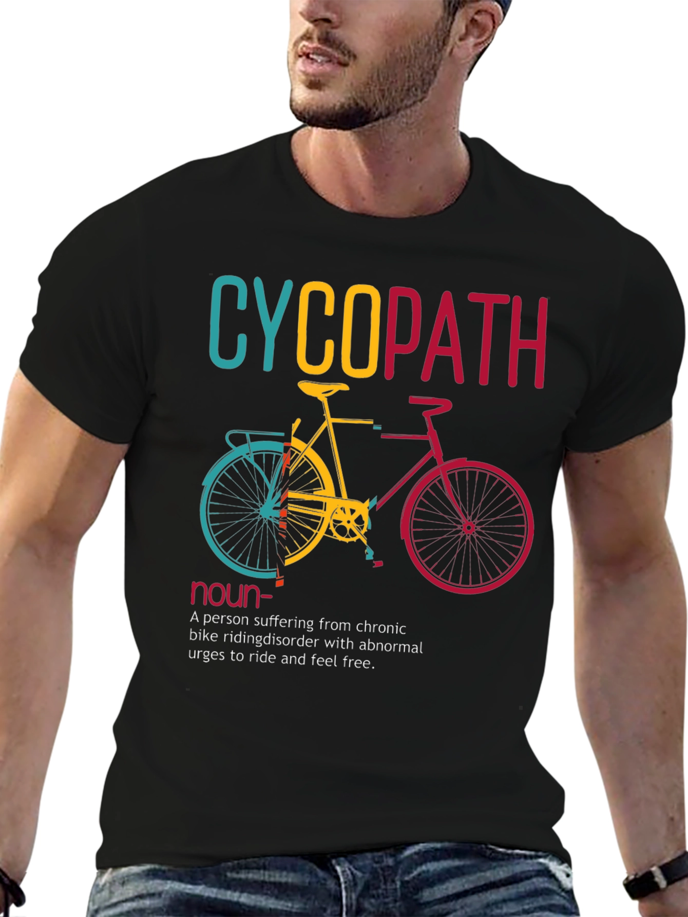 Cyclopath Bike Lover Humor Graphic T-Shirt