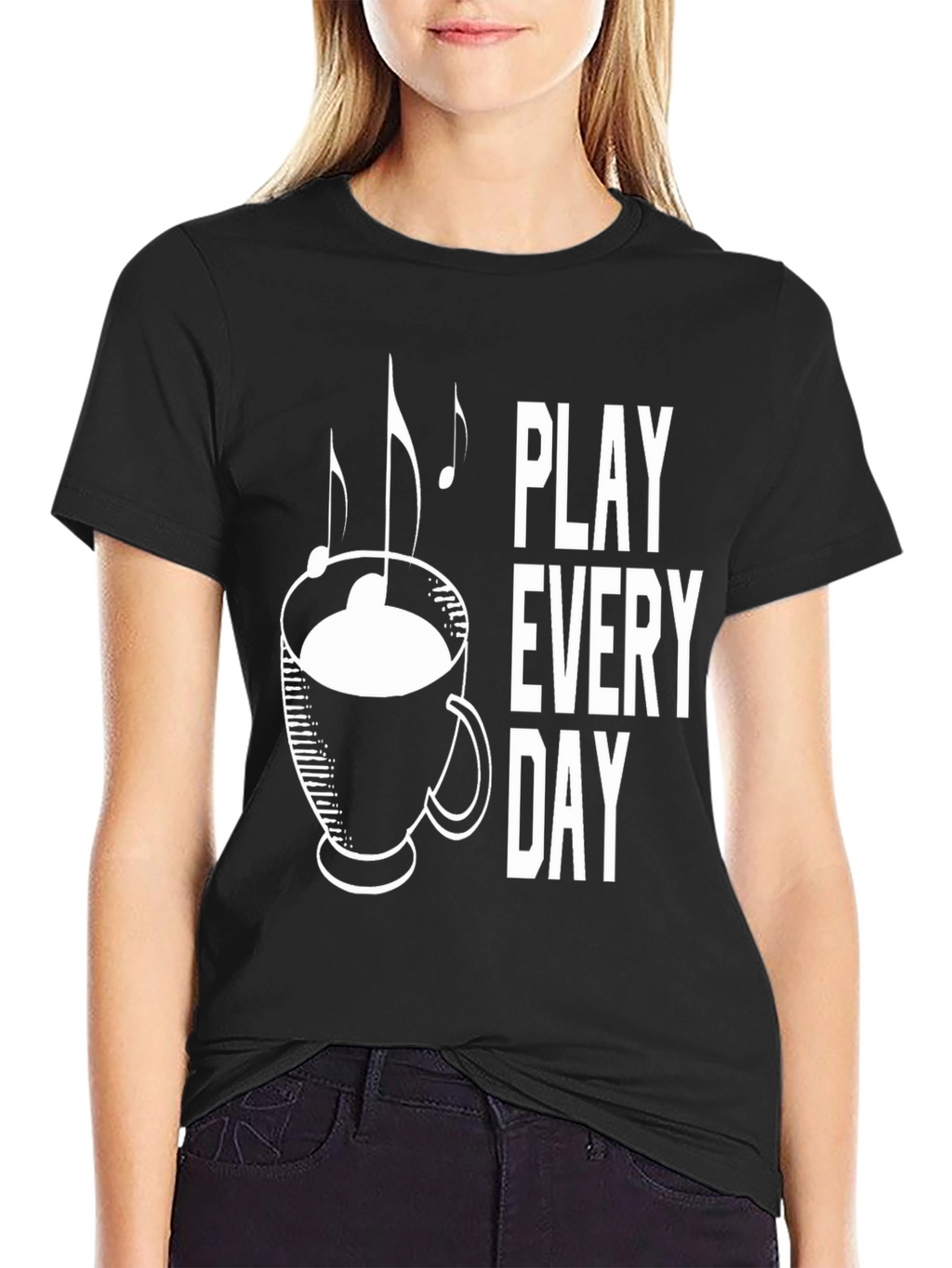 Play Every Day Coffee Music Graphic Tee