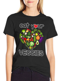 Eat Your Veggies T-Shirt - Vegan Graphic Tee