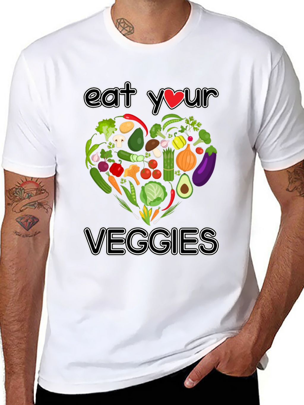 Eat Your Veggies T-Shirt - Vegan Graphic Tee