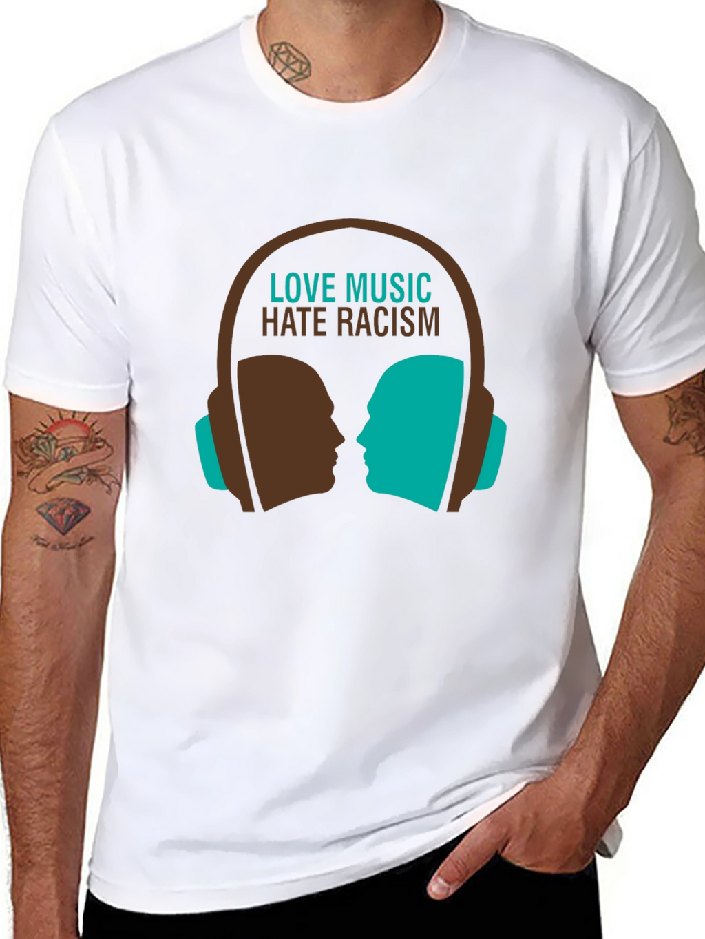 Love Music Hate Racism Graphic Tee