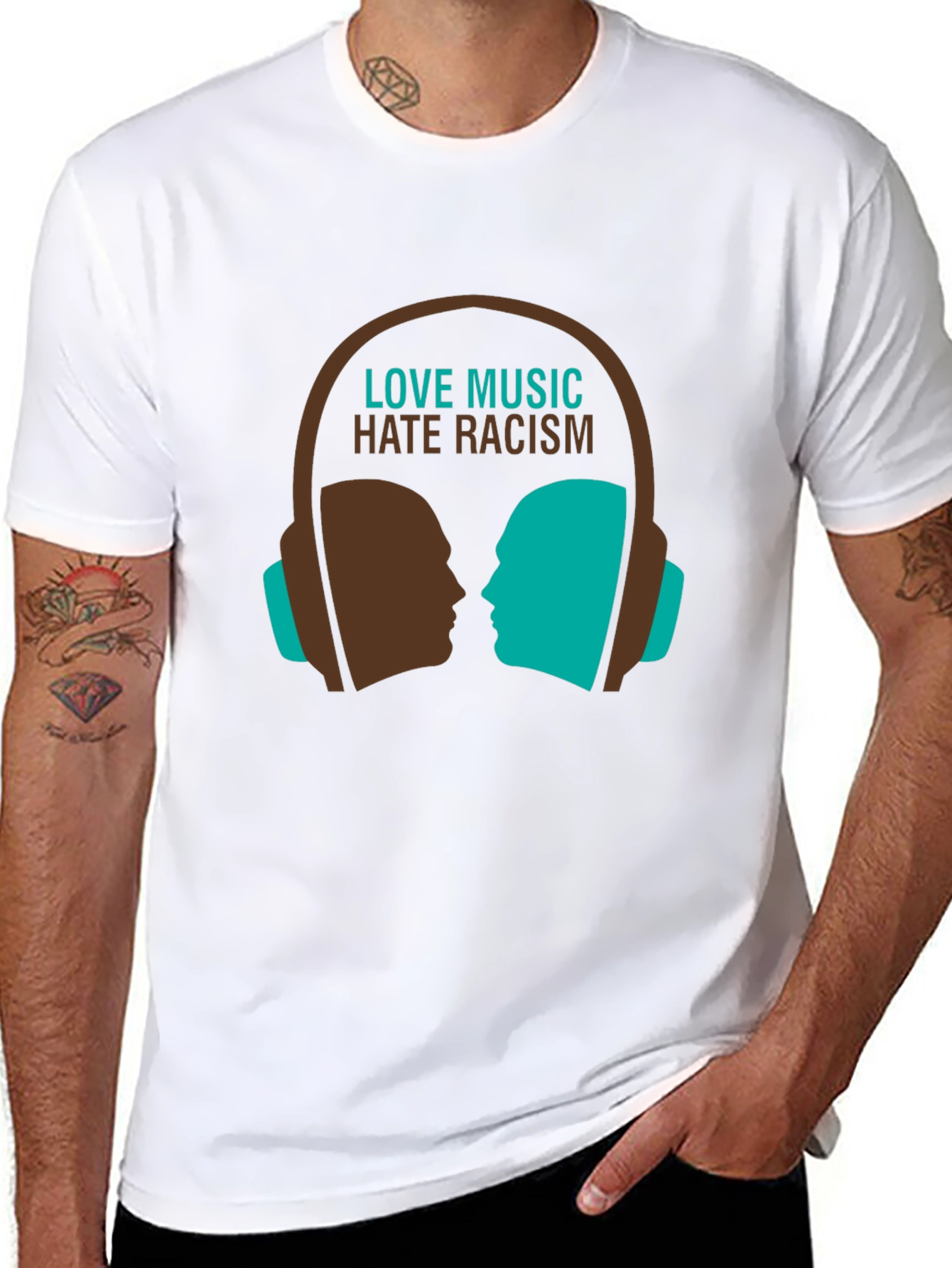 Love Music Hate Racism Graphic Tee