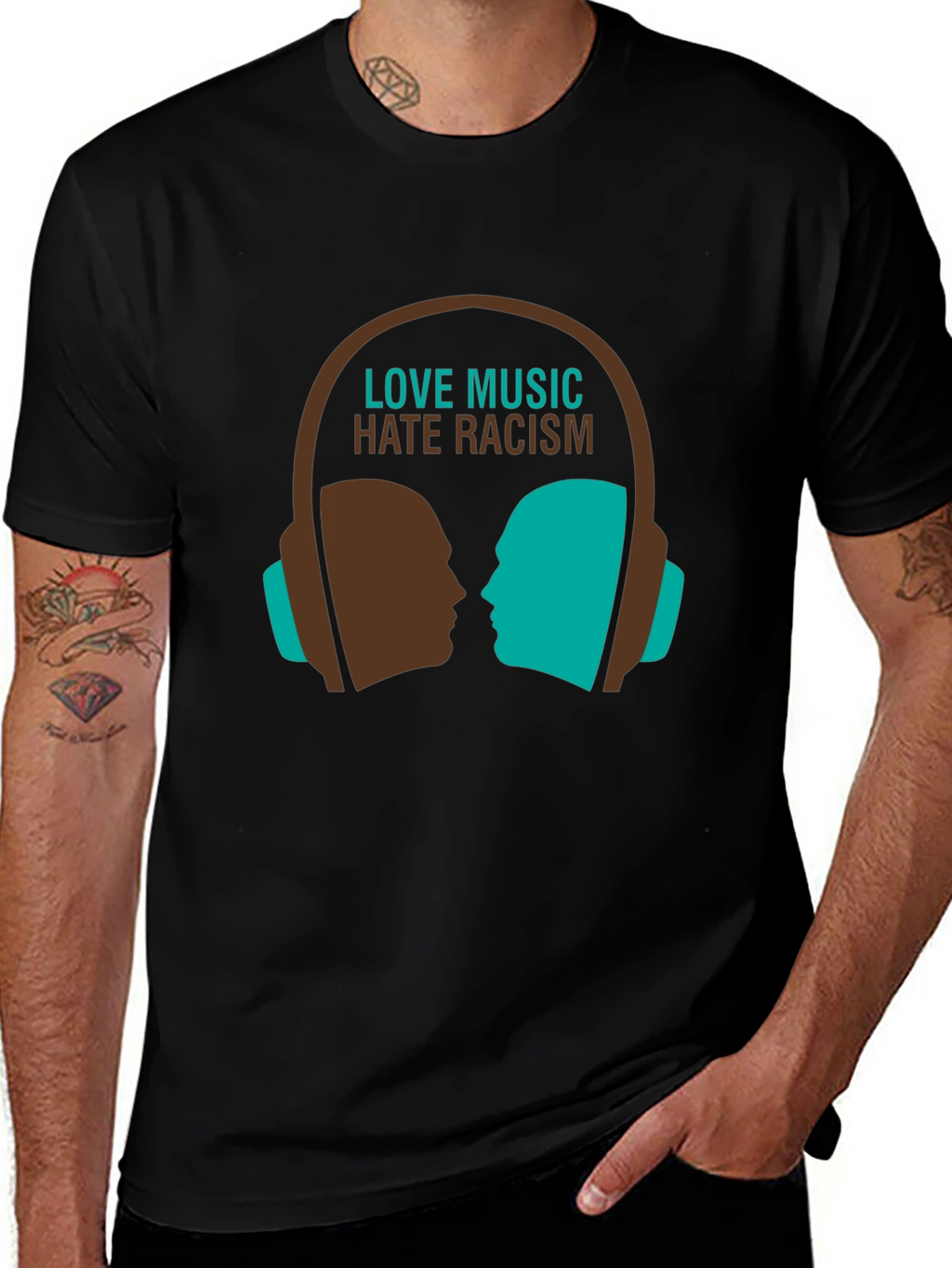 Love Music Hate Racism Graphic Tee