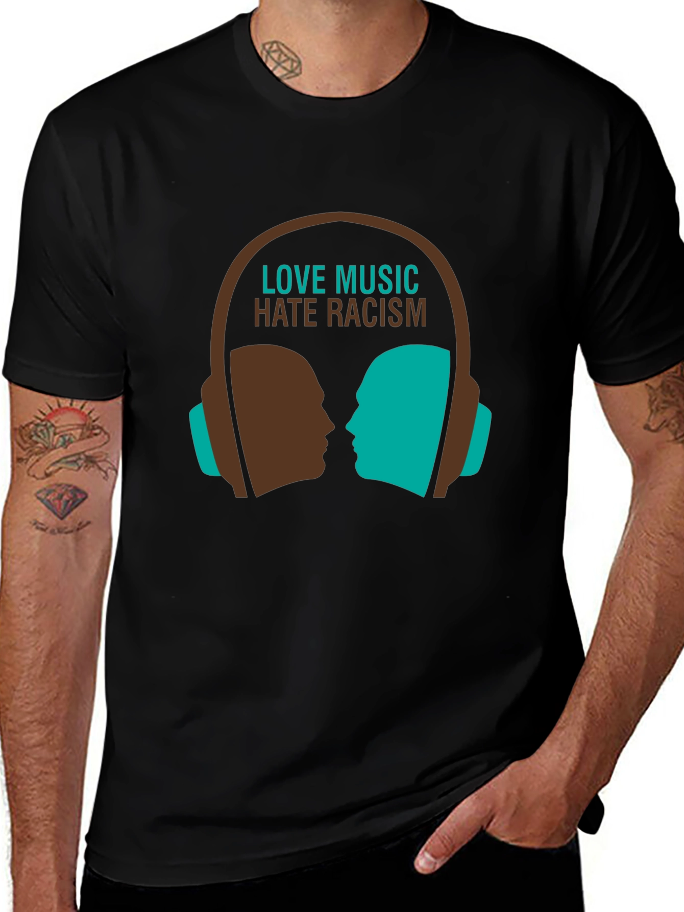 Love Music Hate Racism Graphic Tee