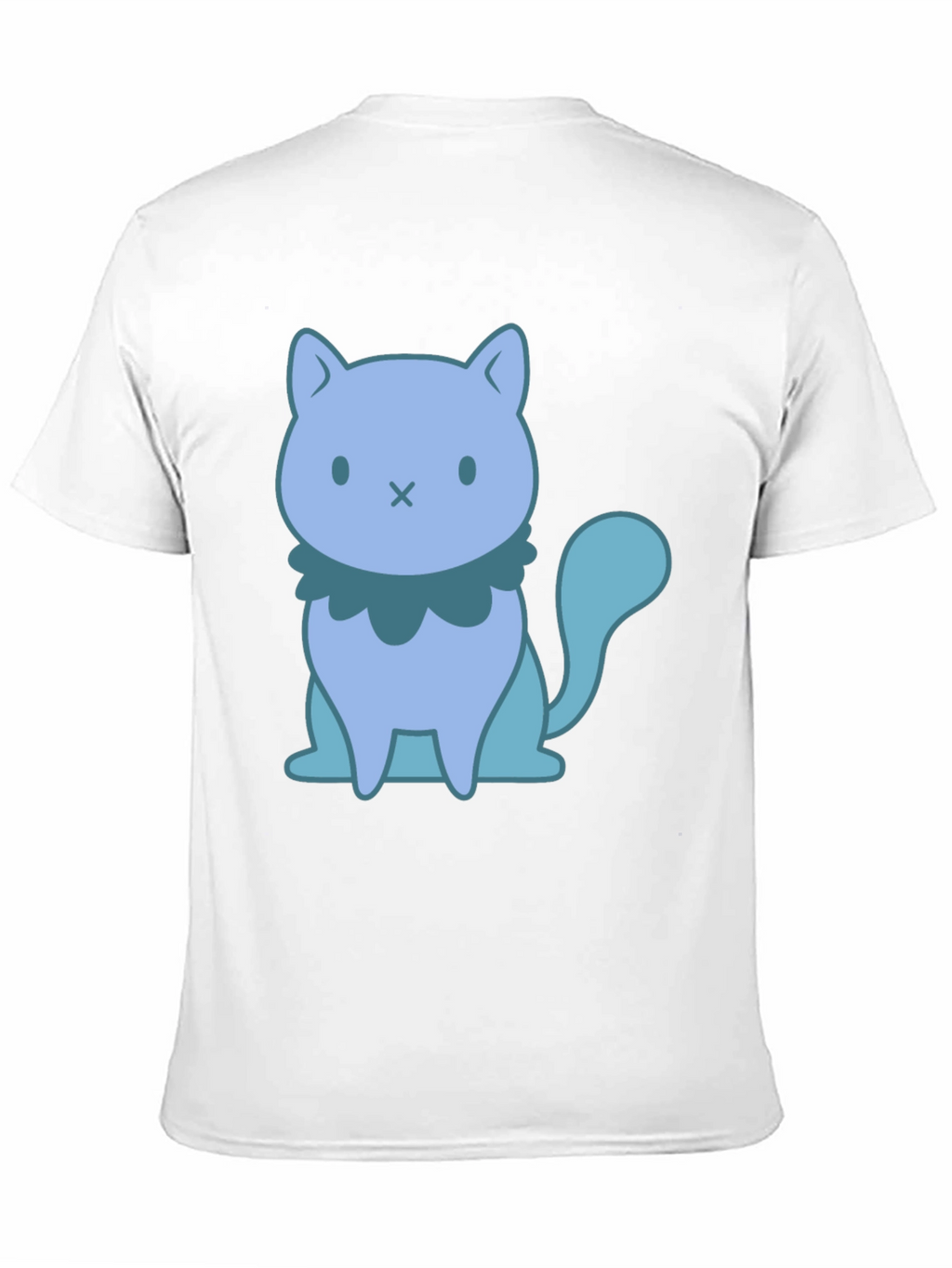 Cute Cartoon Cat Graphic Black T-Shirt