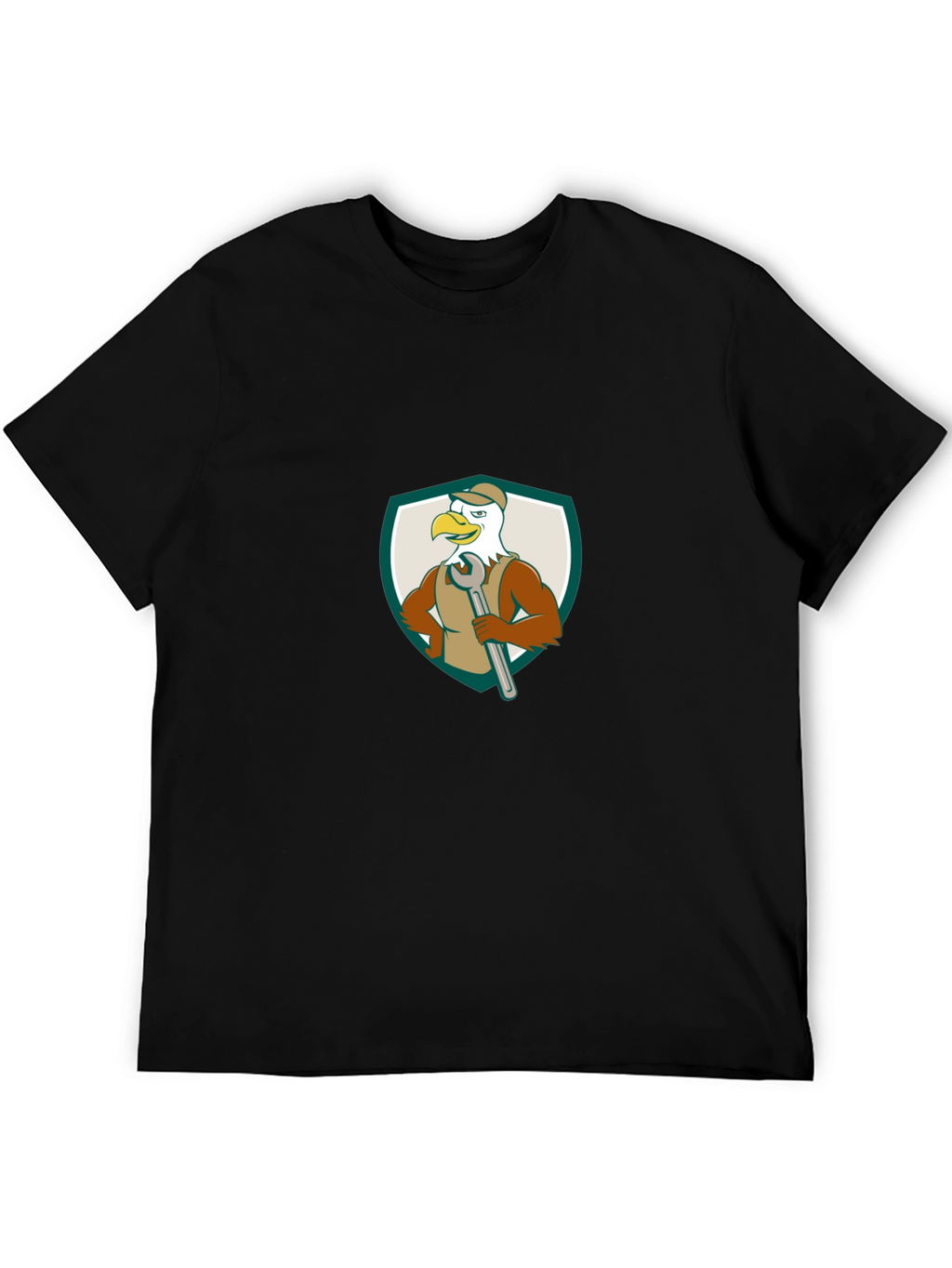 Eagle Mechanic Cartoon Graphic T-Shirt