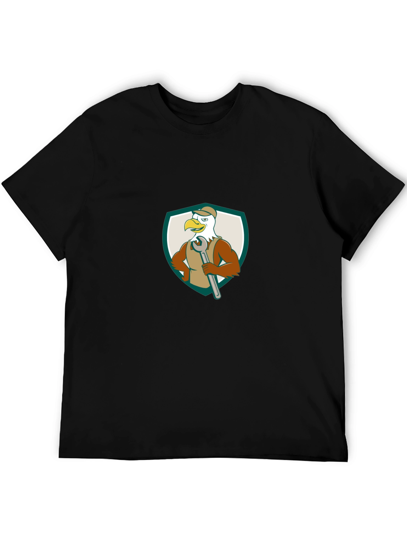 Eagle Mechanic Cartoon Graphic T-Shirt