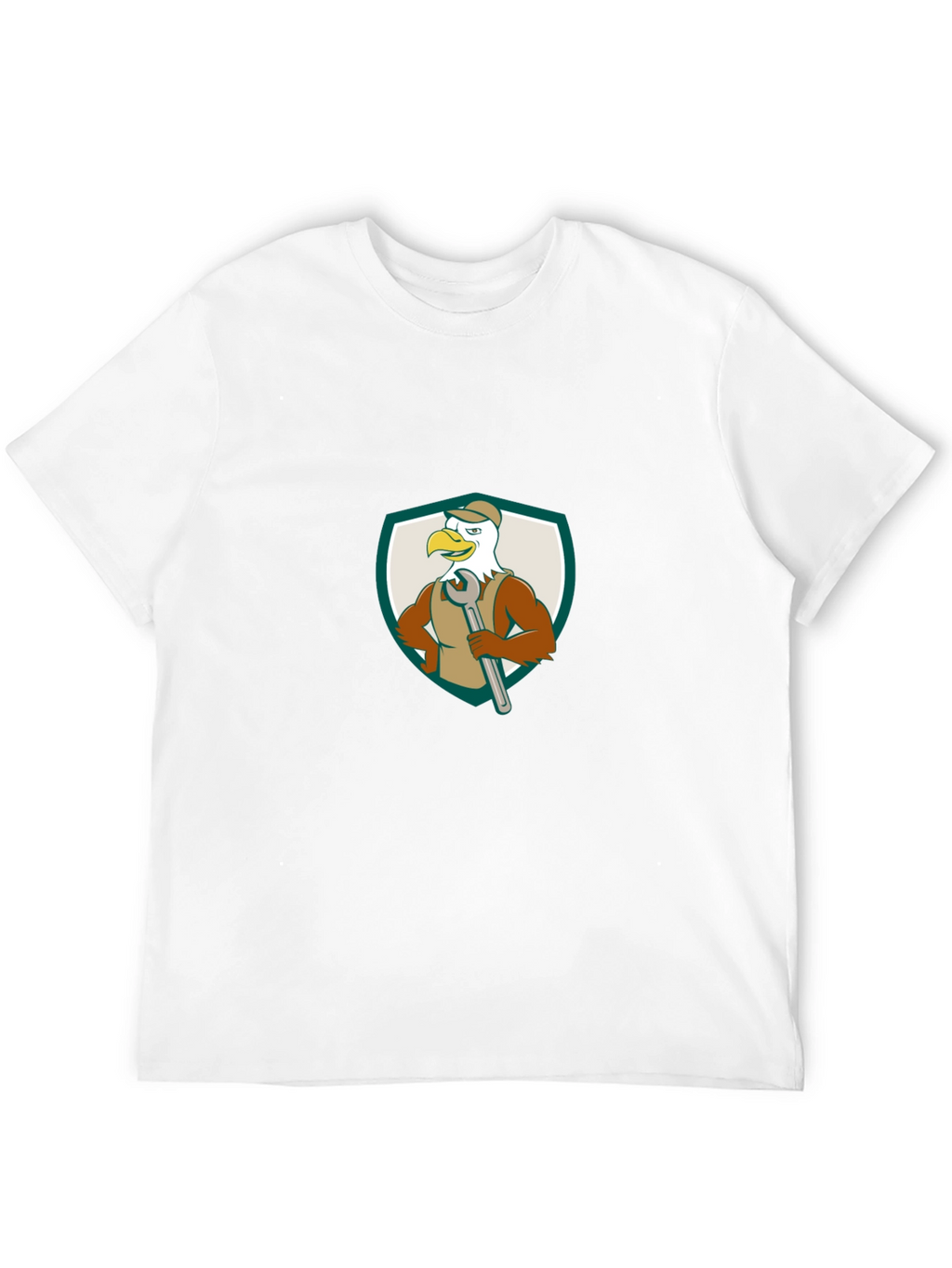 Eagle Mechanic Cartoon Graphic T-Shirt