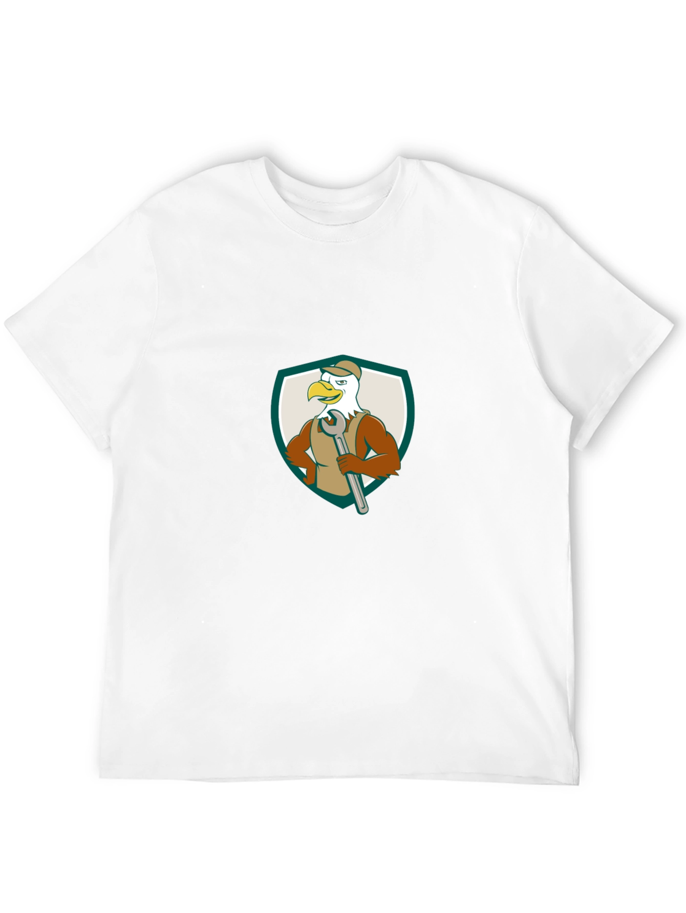 Eagle Mechanic Cartoon Graphic T-Shirt