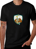 Eagle Mechanic Cartoon Graphic T-Shirt