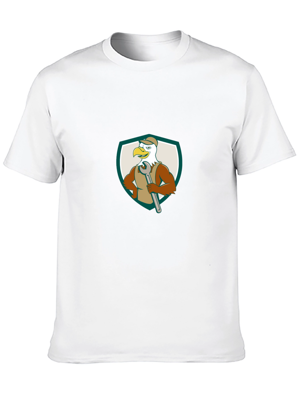 Eagle Mechanic Cartoon Graphic T-Shirt