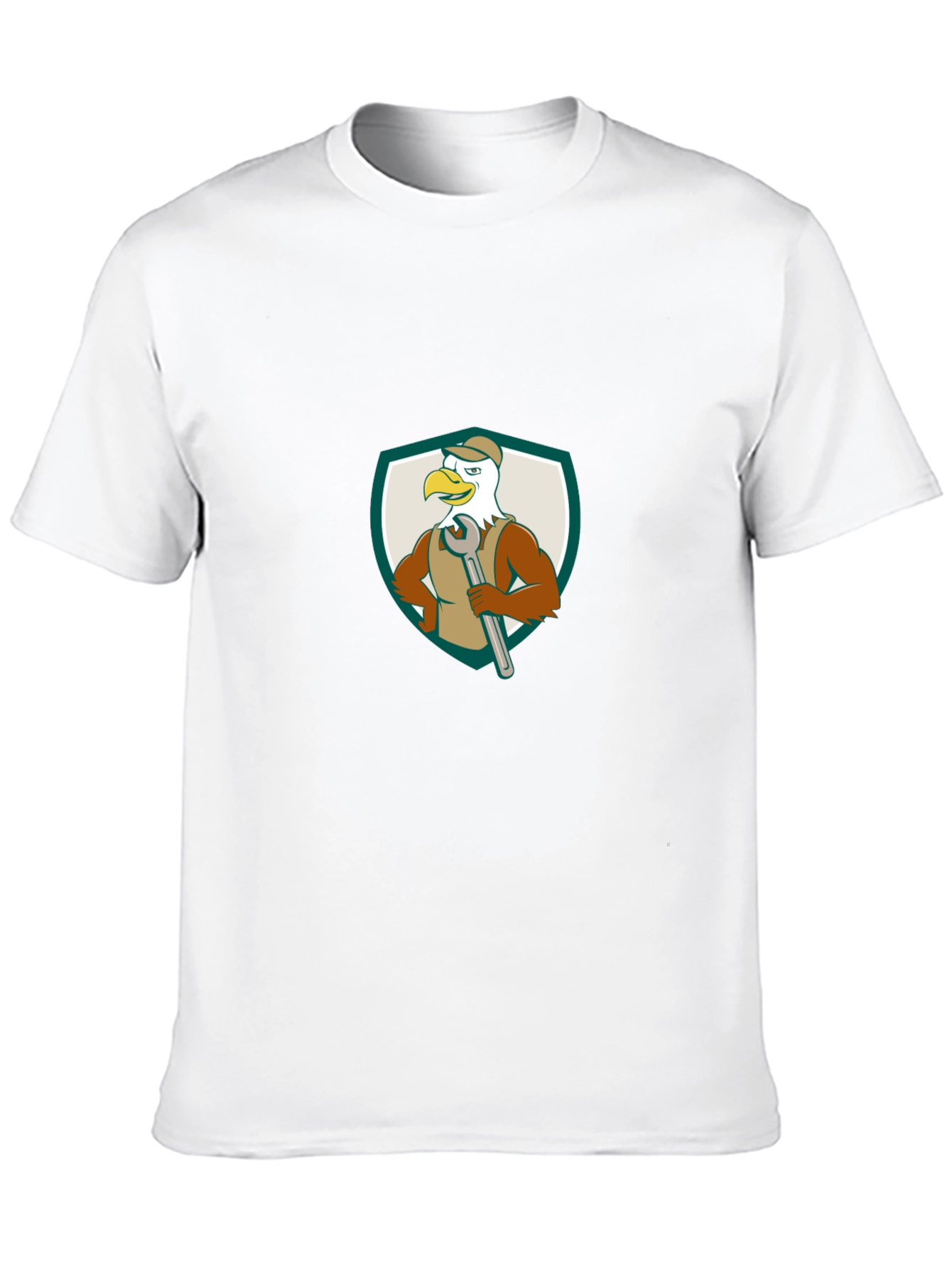 Eagle Mechanic Cartoon Graphic T-Shirt