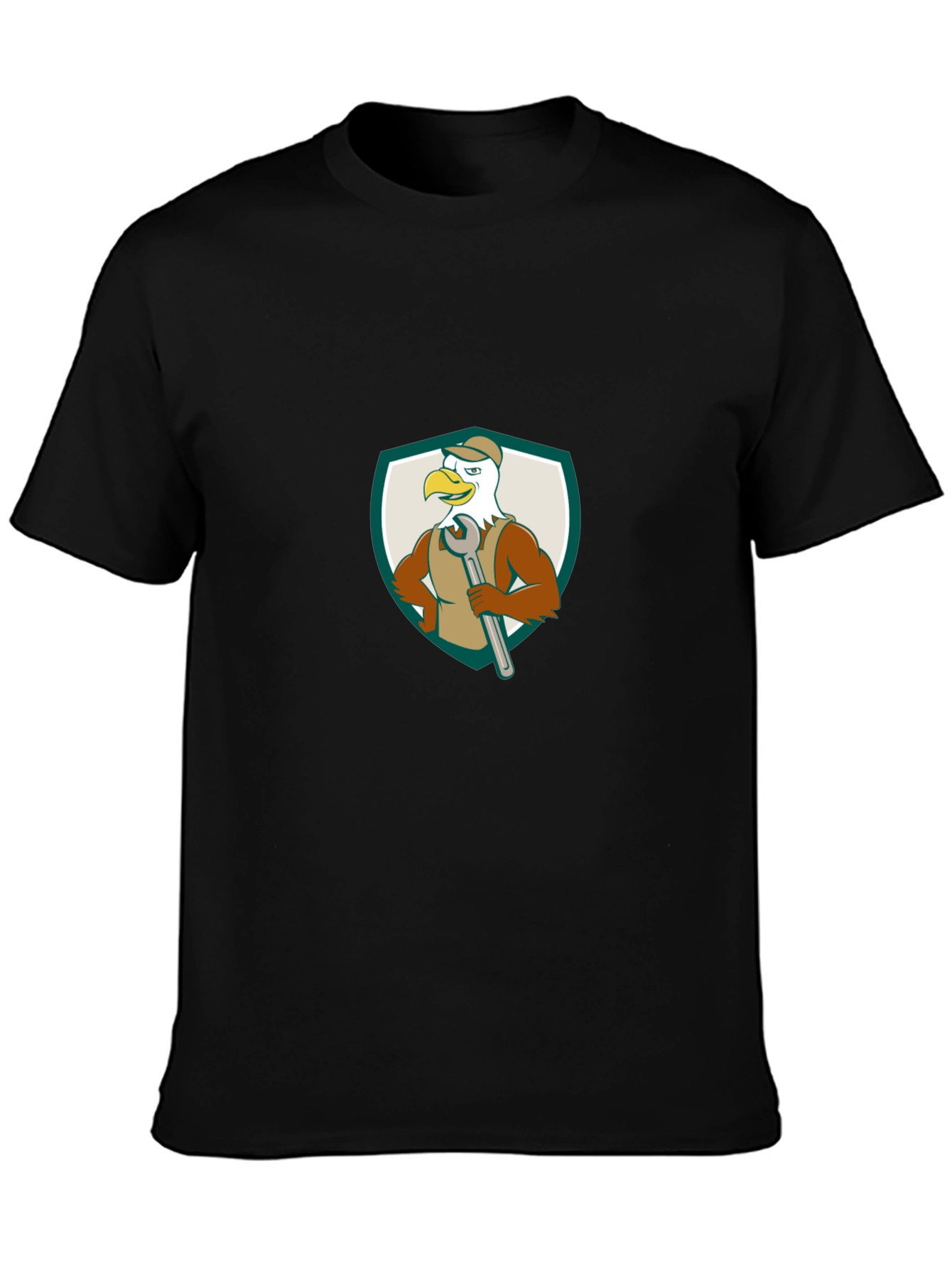 Eagle Mechanic Cartoon Graphic T-Shirt