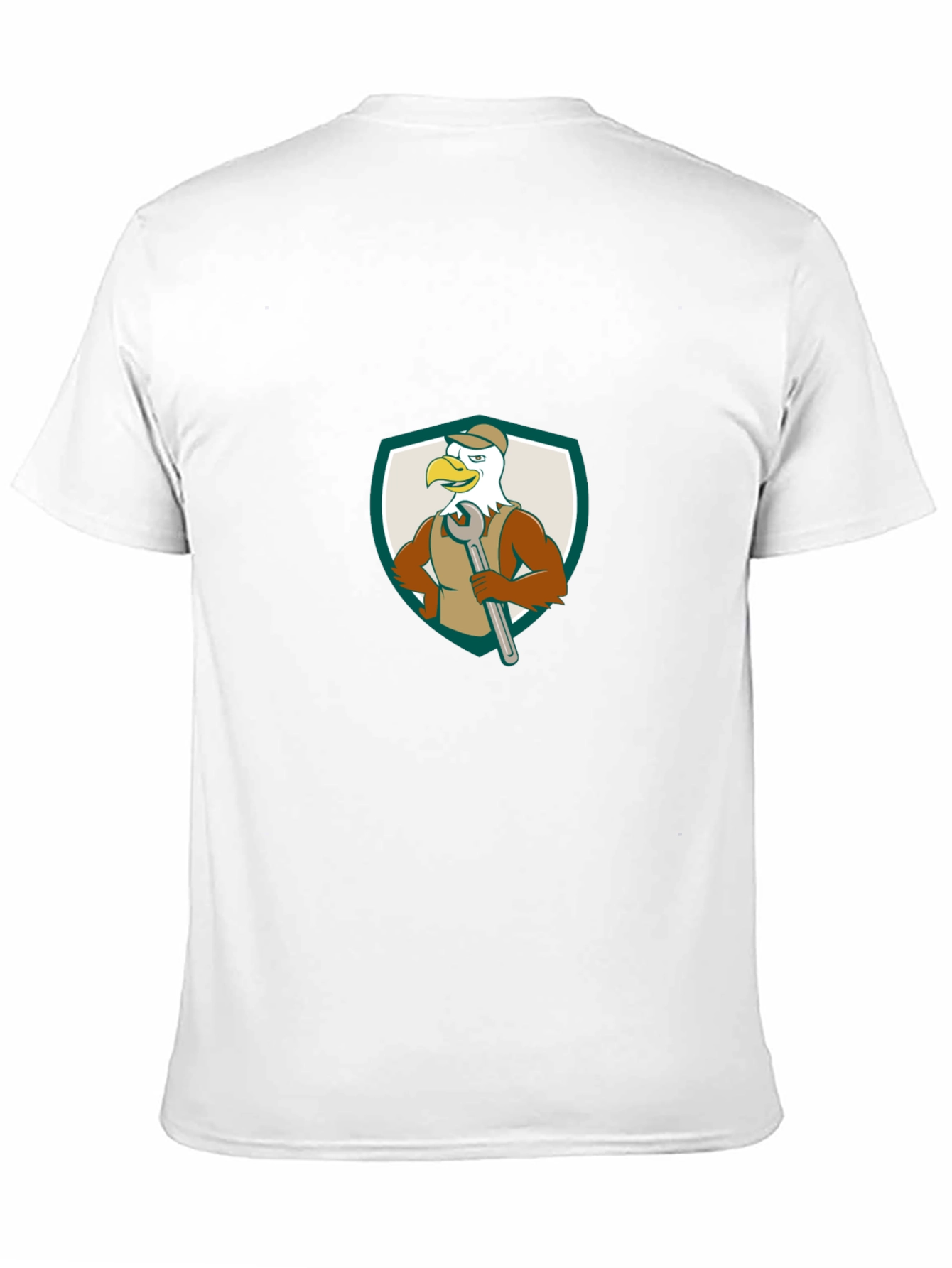 Eagle Mechanic Cartoon Graphic T-Shirt