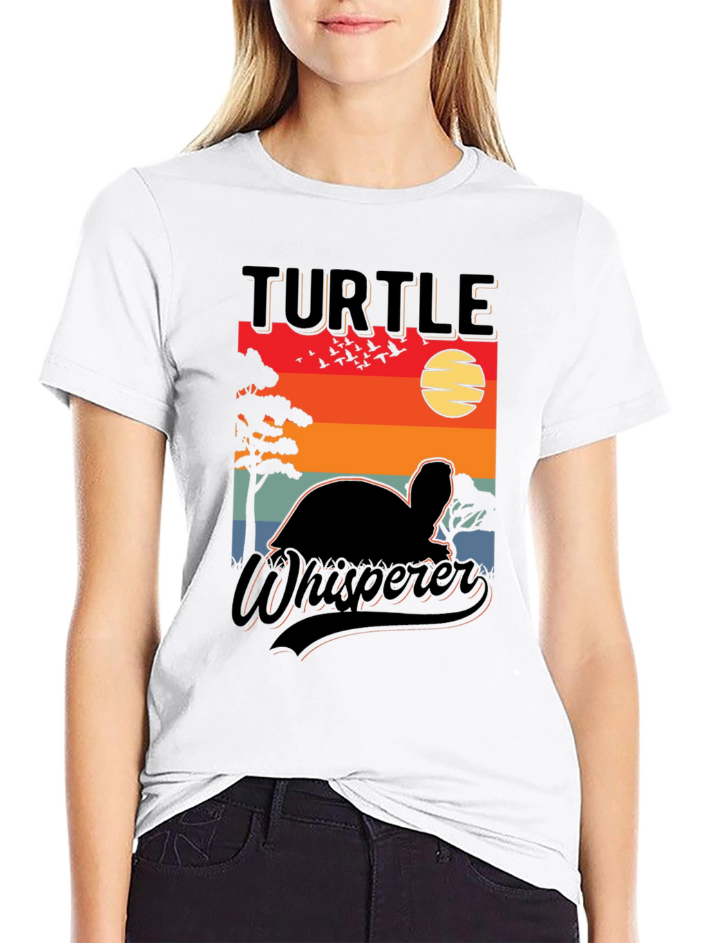 Turtle Whisperer Graphic Tee - Sunset Design
