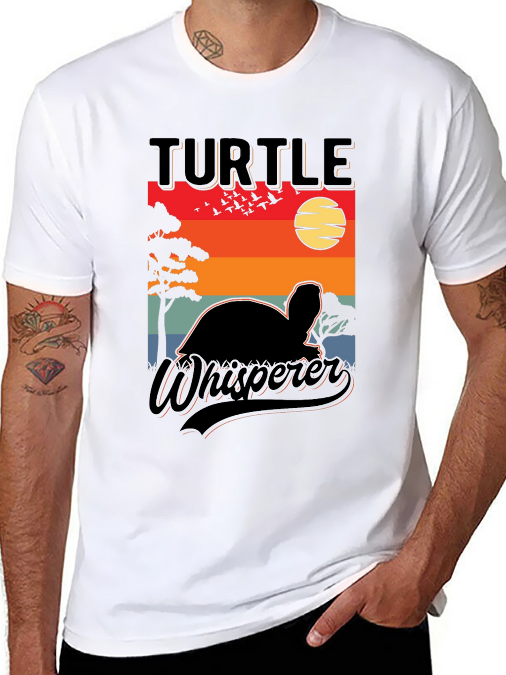 Turtle Whisperer Graphic Tee - Sunset Design