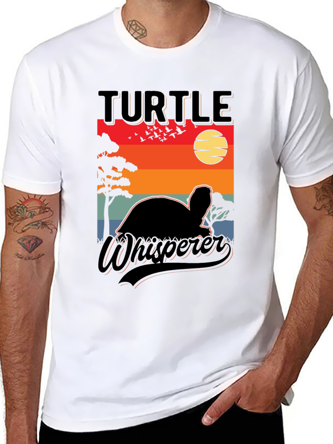 Turtle Whisperer Graphic Tee - Sunset Design