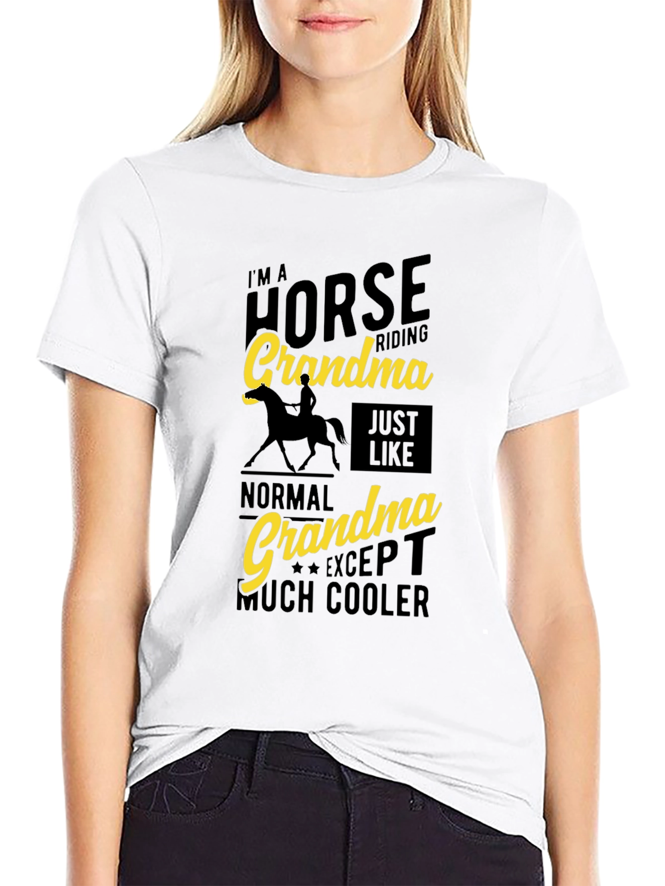 Horse Riding Grandma T-Shirt - Cooler Than Normal!