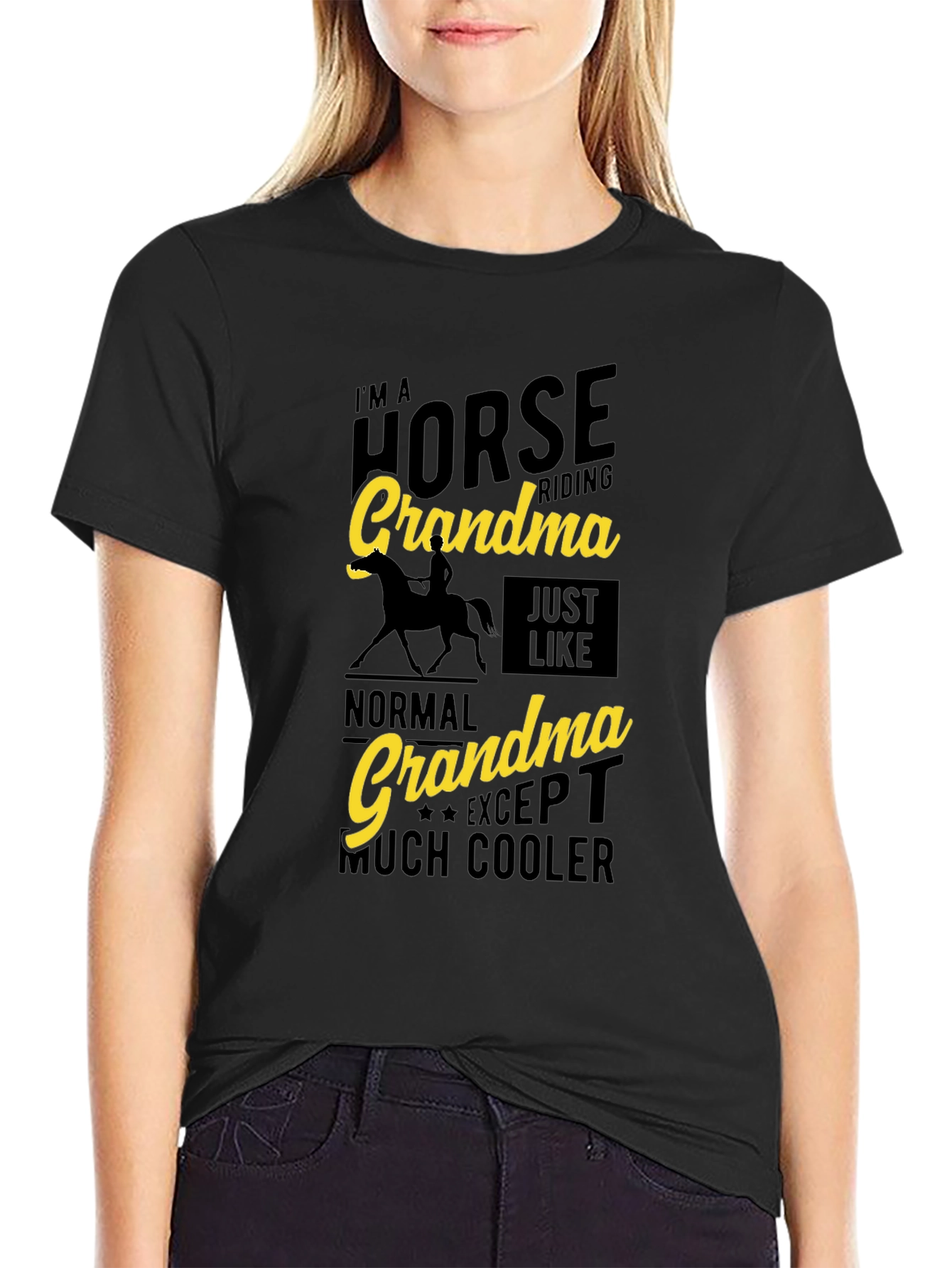 Horse Riding Grandma T-Shirt - Cooler Than Normal!