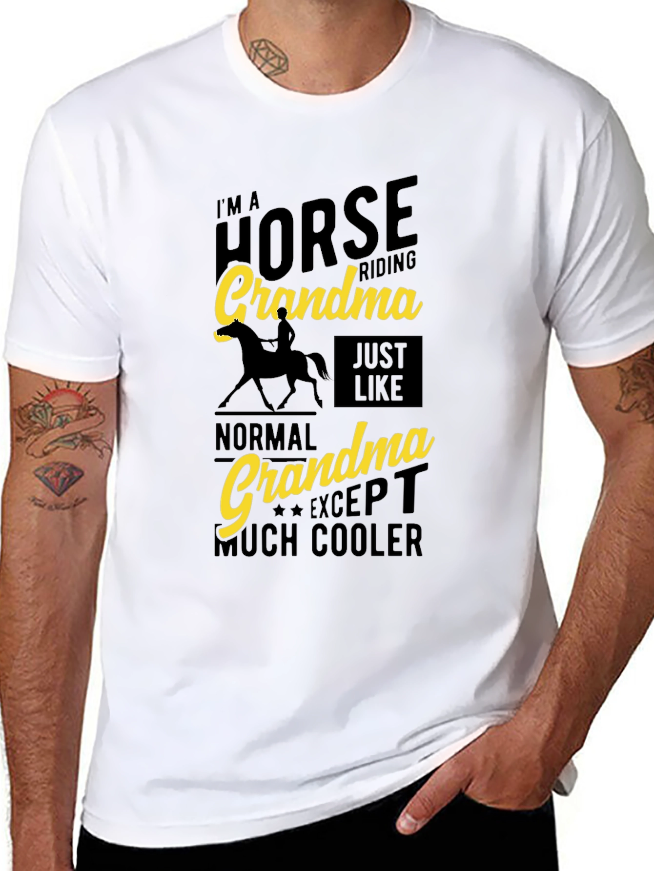 Horse Riding Grandma T-Shirt - Cooler Than Normal!