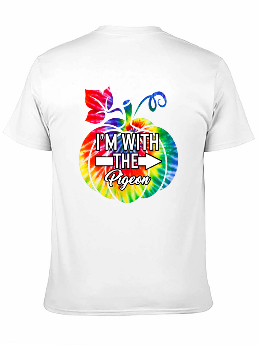 Im With The Pigeon Tie Dye Pumpkin T-Shirt