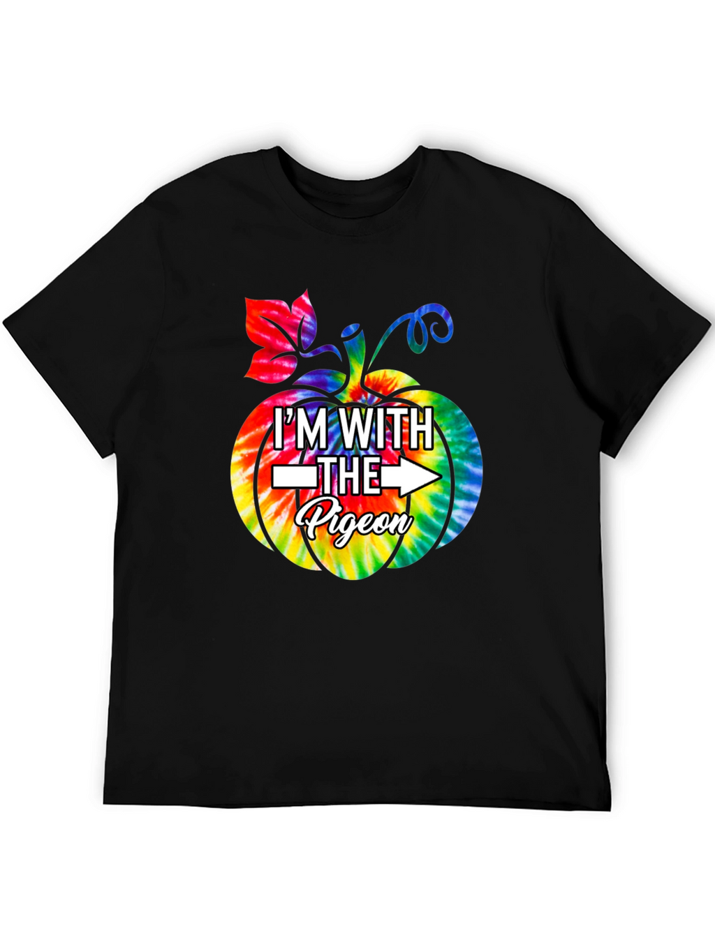 Im With The Pigeon Tie Dye Pumpkin T-Shirt