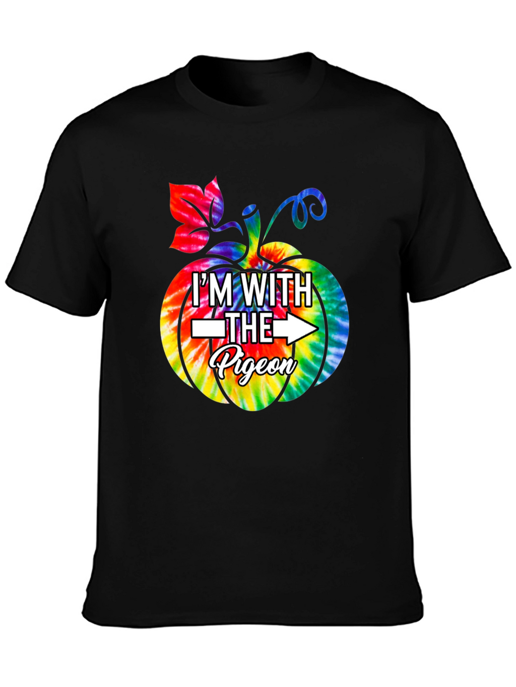 Im With The Pigeon Tie Dye Pumpkin T-Shirt